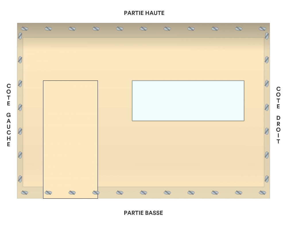 Bâche de façade pour mobil-home