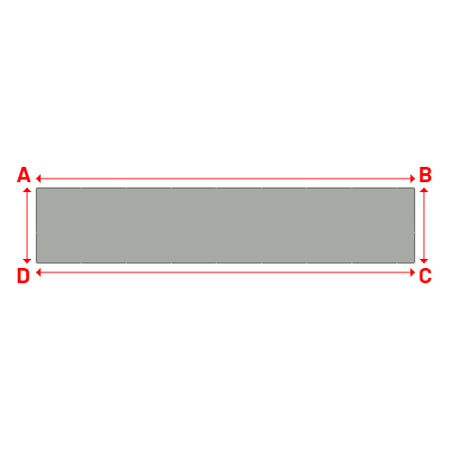 Bâche plate rectangle sur mesure en Membrane PVC 670gr/m² Gris clair RAL 7038 - 22.50x4.50m