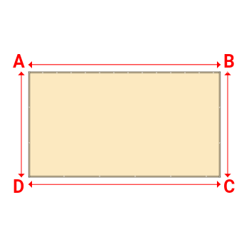 Bâche plate rectangle sur mesure en Membrane PVC 670gr/m² Beige ral 1015 - 5.39x2.96m