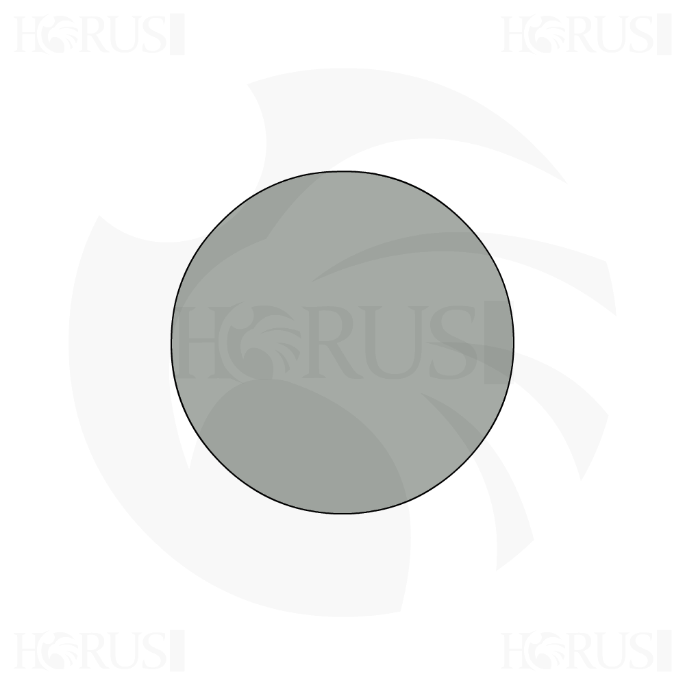 Bâche plate ronde en Membrane PVC 670gr/m² Gris clair RAL 7038 d'une diamètre de 4.5m