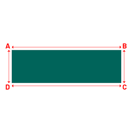 Bâche plate rectangle sur mesure en Membrane PVC 670gr/m² Vert industrie RAL 6026 - 15.00x4.50m
