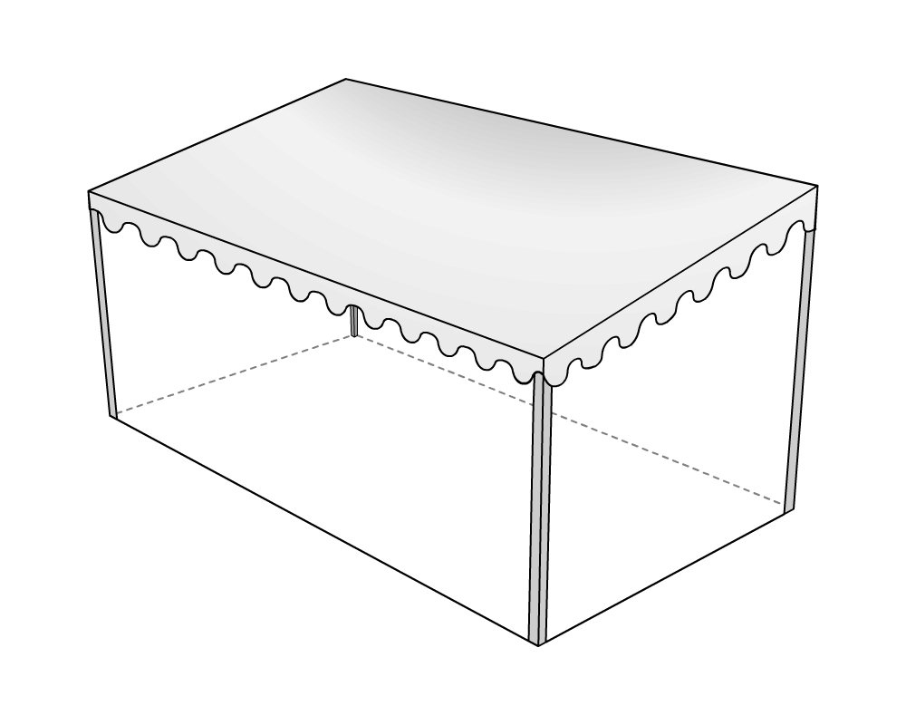Bâche de toit pour terrasse dee mobil-home