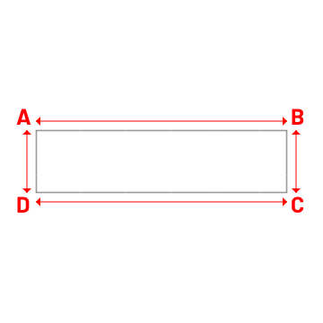 Bâche plate rectangle sur mesure en Membrane PVC 670gr/m² Blanc RAL 9016 - 10.00x2.50m