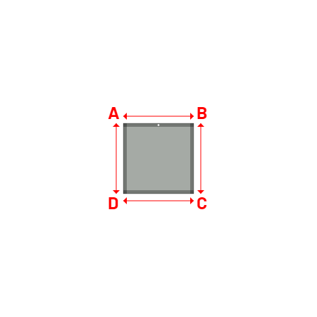 Bâche plate rectangle sur mesure en Membrane PVC 670gr/m² Gris clair RAL 7038 - 1.00x1.00m