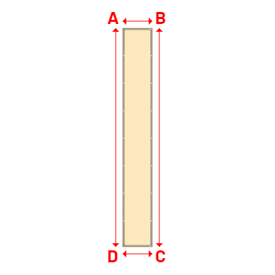 Bâche plate rectangle sur mesure en Membrane PVC 670gr/m² Beige ral 1015 - 0.78x5.78m
