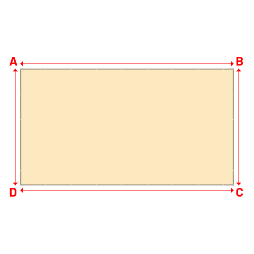 Bâche plate rectangle sur mesure en Membrane PVC 670gr/m² Beige ral 1015 - 11.00x6.00m