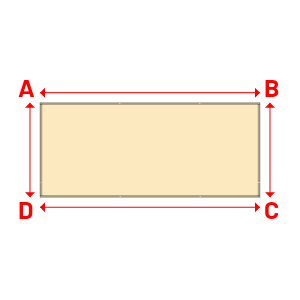 Bâche plate rectangle sur mesure en Membrane PVC 670gr/m² Beige ral 1015 - 5.00x2.15m