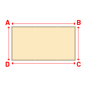 Bâche plate rectangle sur mesure en Membrane PVC 670gr/m² Beige ral 1015 - 4.05x2.15m