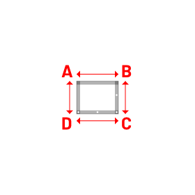 Bâche plate rectangle sur mesure en Membrane PVC 670gr/m² Blanc RAL 9016 - 0.60x0.47m