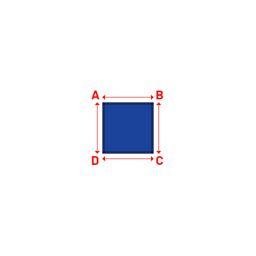 Bâche plate rectangle sur mesure en Membrane PVC 670gr/m² Bleu foncé RAL 5002 - 1.00x1.00m