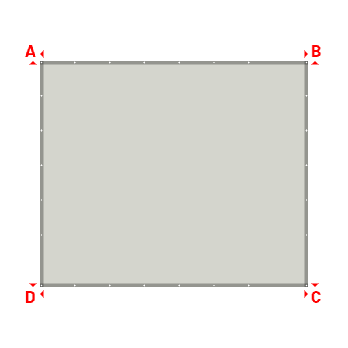 Bâche plate rectangle sur mesure en Soltis Perform 92 Galet 92-2171 - 3.85x3.25m