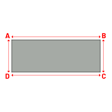Bâche plate rectangle sur mesure en Membrane PVC 670gr/m² - Etanche Gris clair RAL 7038 - 6.00x2.20m