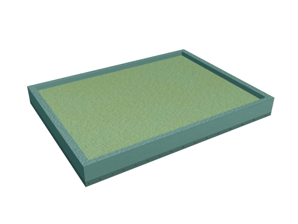Bac à sable en Membrane PVC 670gr/m² - Etanche Vert industrie RAL 6026