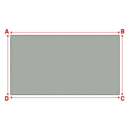 Bâche plate rectangle sur mesure en Membrane PVC 670gr/m² - Etanche Gris clair RAL 7038 - 10.40x5.70m