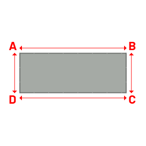 Bâche Rectangle en Membrane PVC 670gr/m² - Etanche Gris clair RAL 7038 - 6.00x2.25m