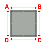Bâche Rectangle en Membrane PVC 670gr/m² - Etanche Gris clair RAL 7038 - 1.00x1.00m