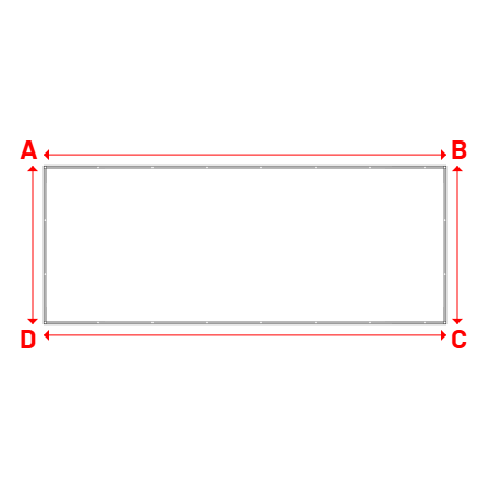 Bâche Rectangle en Membrane PVC 670gr/m² - Etanche Blanc RAL 9016 - 6.60x2.60m