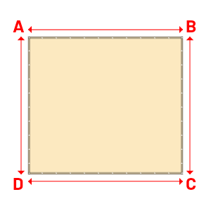 Bâche Rectangle en Membrane PVC 670gr/m² - Etanche Beige ral 1015 - 3.60x3.20m