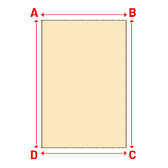Bâche Rectangle en Bâche 670gr/m² - Fabrication Française - Etanche Beige ral 1015 - 3.00x4.50m
