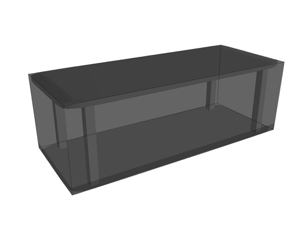 Table de jardin rectangle en Bâche 670gr/m² - Fabrication Française - Etanche Noir RAL 9005
