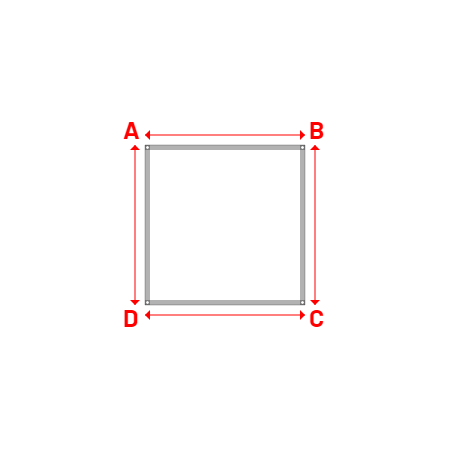 Bâche Rectangle en Protect 670 : La référence en matière de protection étanche Blanc RAL 9016 - 1.60x1.60m