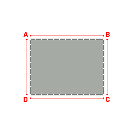 Bâche Rectangle en Protect 670 : La référence en matière de protection étanche Gris clair RAL 7038 - 2.50x1.90m