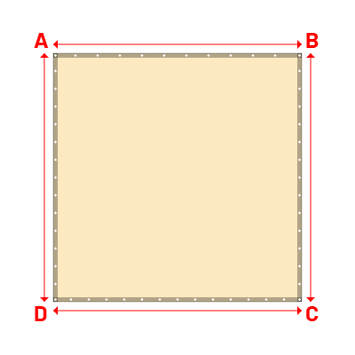 Bâche Rectangle en Protect 670 : La référence en matière de protection étanche Beige ral 1015 - 2.80x2.80m