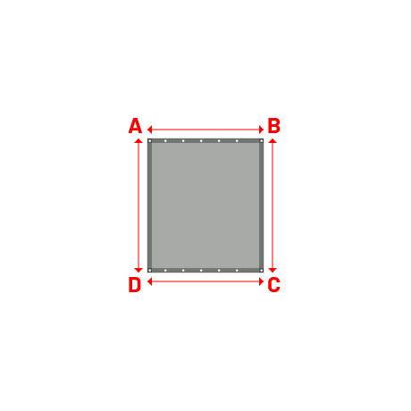 Bâche Rectangle en Protect 670 : La référence en matière de protection étanche Gris clair RAL 7038 - 1.30x1.50m