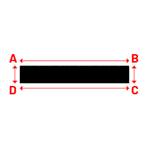 Bâche Rectangle en Protect 670 : La référence en matière de protection étanche Noir RAL 9005 - 5.00x0.80m