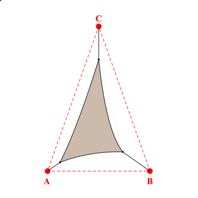 Voile d'ombrage triangle en Soltis Lounge 96 Sandy beige 96-2135 - 1,24x1,86x2,14m