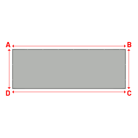 Bâche Rectangle en MaxiProtect 900 : Protection & grammage renforcé Gris agate RAL 7038 - 8.00x2.80m
