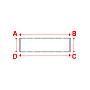 Bâche Rectangle en Protect 670 : La référence en matière de protection étanche Blanc RAL 9016 - 1.72x0.48m
