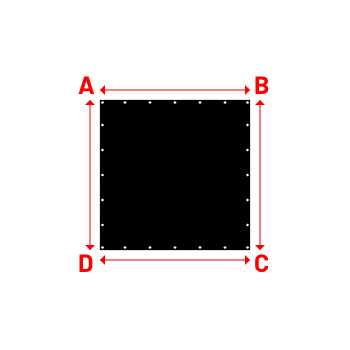 Bâche Rectangle en Protect 670 : La référence en matière de protection étanche Noir RAL 9005 - 1.50x1.50m