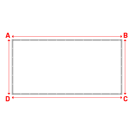 Bâche Rectangle en Protect 670 : La référence en matière de protection étanche Blanc RAL 9016 - 4.00x2.00m