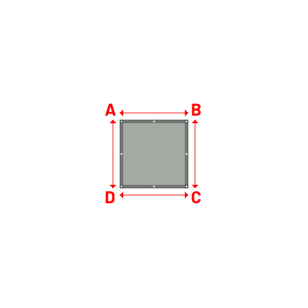 Bâche Rectangle en Protect 670 : La référence en matière de protection étanche Gris clair RAL 7038 - 1.00x1.00m