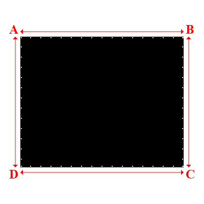 Bâche Rectangle en   - 4.00x3.20m