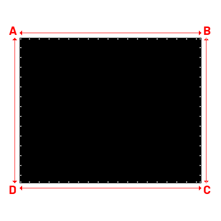 Bâche Rectangle en   - 4.00x3.20m