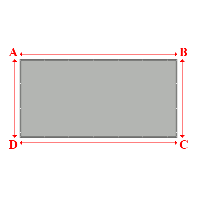 Bâche Rectangle en MaxiProtect 900 : Protection & grammage renforcé Gris agate RAL 7038 - 5.00x2.50m