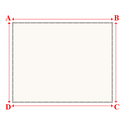 Bâche Rectangle en Soltis Perform 92 Blanc 92-2044 - 4.00x3.20m