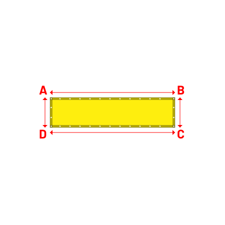Bâche Rectangle en Protect 670 : La référence en matière de protection étanche Jaune citron RAL 1018 - 2.50x0.60m