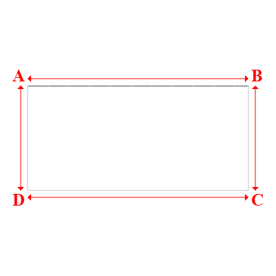 Bâche Rectangle en Protect 670 : La référence en matière de protection étanche Blanc RAL 9016 - 8.00x3.80m