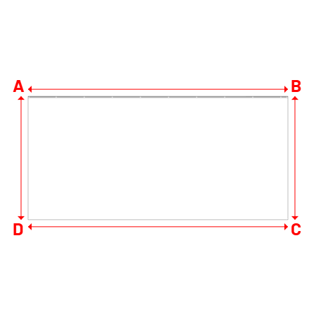 Bâche Rectangle en Protect 670 : La référence en matière de protection étanche Blanc RAL 9016 - 8.00x3.80m
