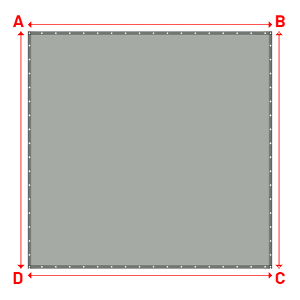 Bâche Rectangle en Protect 670 : La référence en matière de protection étanche Gris clair RAL 7038 - 3.92x3.80m