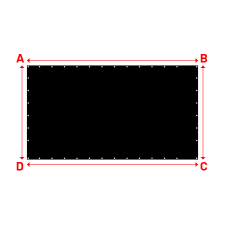Bâche Rectangle en   - 3.42x1.88m