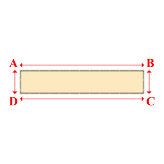 Bâche Rectangle en Protect 670 : La référence en matière de protection étanche Beige ral 1015 - 4.15x0.80m