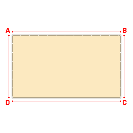 Bâche Rectangle en Protect 670 : La référence en matière de protection étanche Beige ral 1015 - 4.30x2.50m