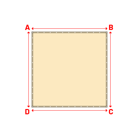 Bâche Rectangle en Protect 670 : La référence en matière de protection étanche Beige ral 1015 - 2.45x2.45m