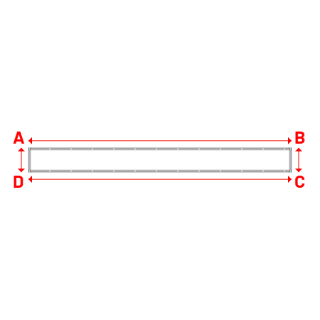 Bâche Rectangle en Protect 670 : La référence en matière de protection étanche Blanc RAL 9016 - 5.40x0.50m