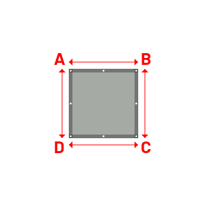 Bâche Rectangle en Protect 670 : La référence en matière de protection étanche Gris clair RAL 7038 - 1.00x1.00m