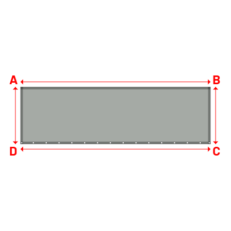 Bâche Rectangle en Protect 670 : La référence en matière de protection étanche Gris clair RAL 7038 - 4.00x1.20m